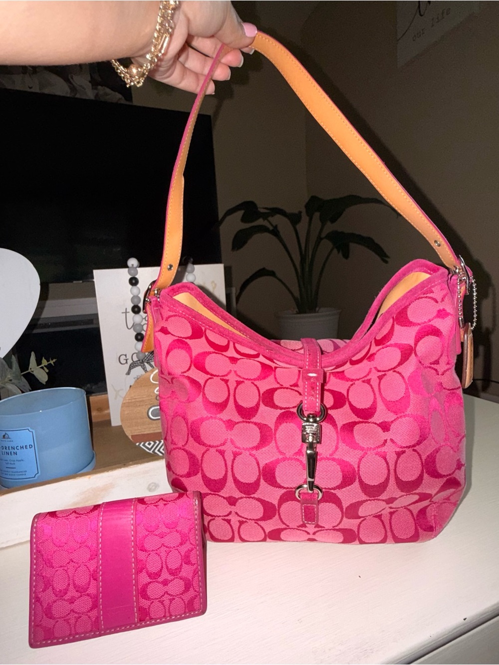 Coach Hamptons Clip Hobo + Wallet